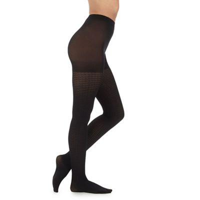 The Collection Black heart patterned tights